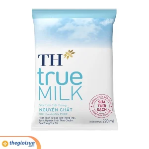 Sữa tươi tiệt trùng TH nguyên chất bịch 220ml