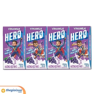 Sữa trái cây hương kẹo nho Vinamilk Hero 4x110ml
