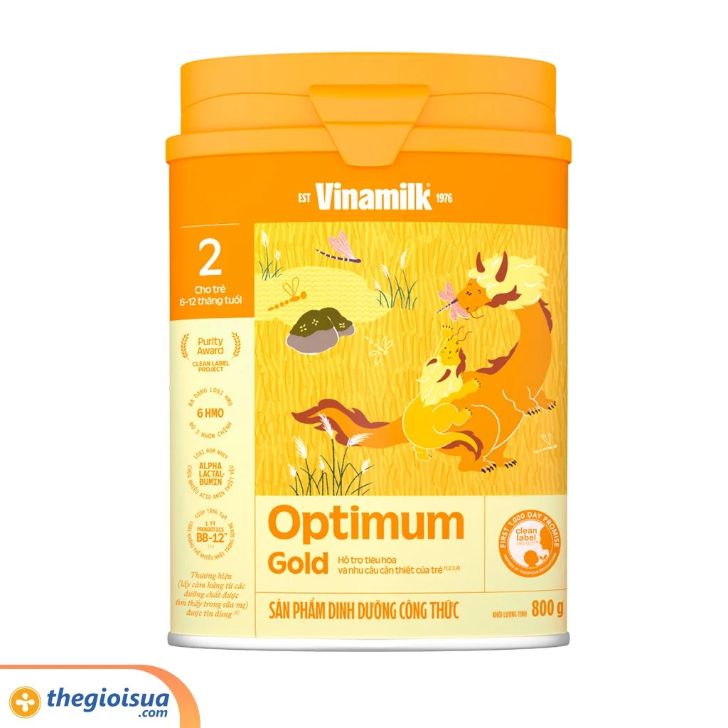 Sữa bột Optimum Gold 2 800g mẫu mới
