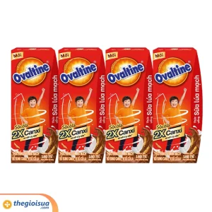 Sữa Ovaltine lúa mạch x2 Canxi Socola 180ml
