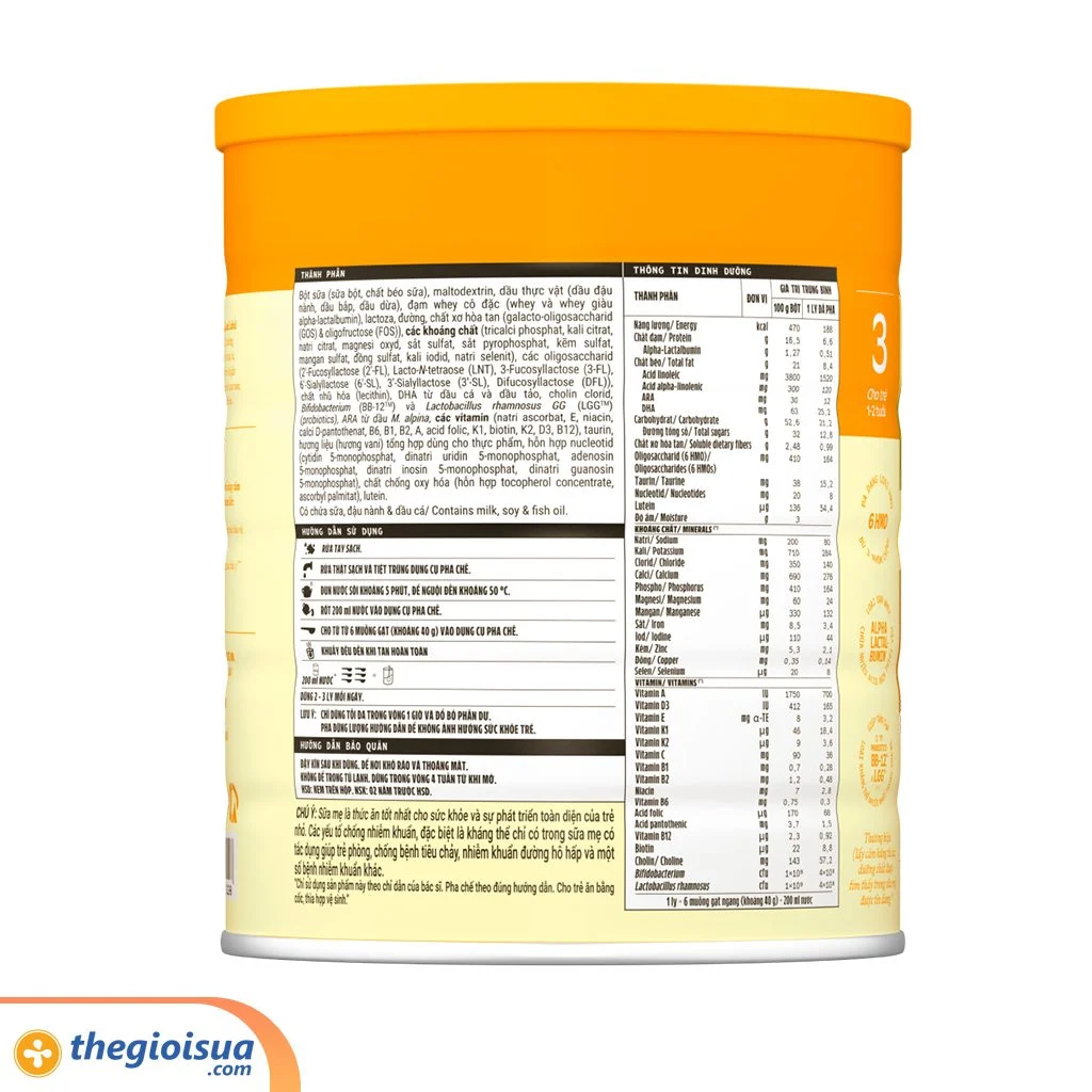 Sữa bột Optimum Gold 3 1450g mẫu mới
