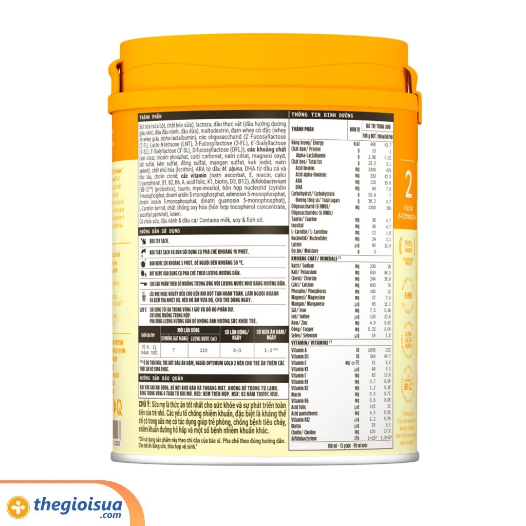 Sữa bột Optimum Gold 2 400g mẫu mới