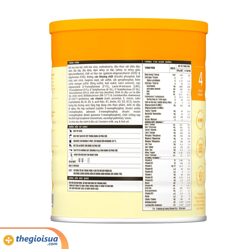 Sữa bột Optimum Gold 4 1450g mẫu mới