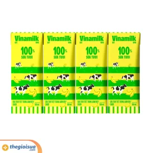Sữa tươi tiệt trùng Vinamilk giảm béo vị Chuối 180ml