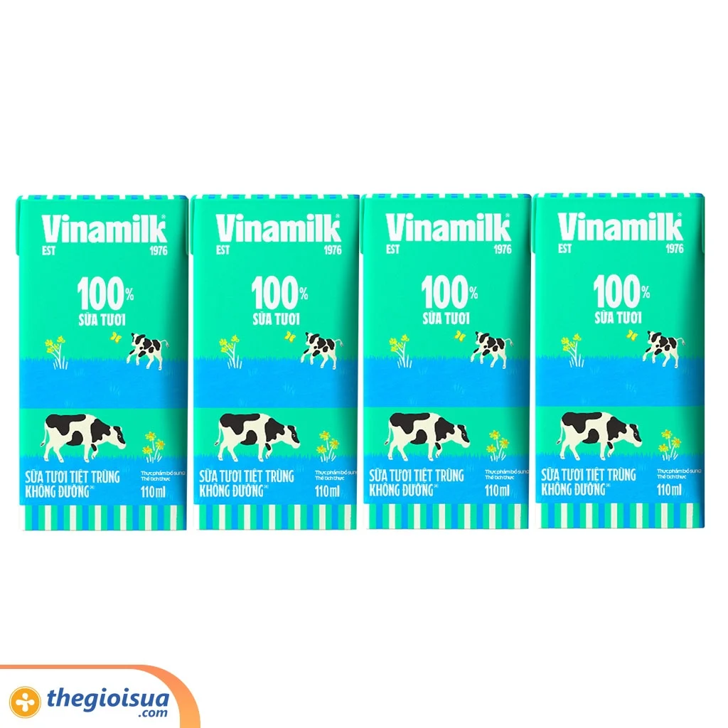 Sữa tươi 100% VNM không đường 110ml