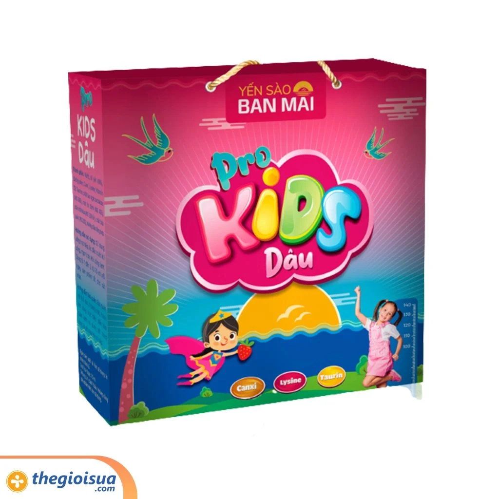 Yến sào Ban Mai - Pro Kids Hương Dâu - Yến tươi 1.8g 6x70ml