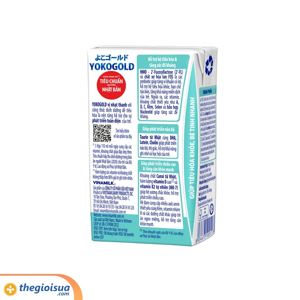 Sữa uống Vinamilk Yoko Gold 110ml x 4