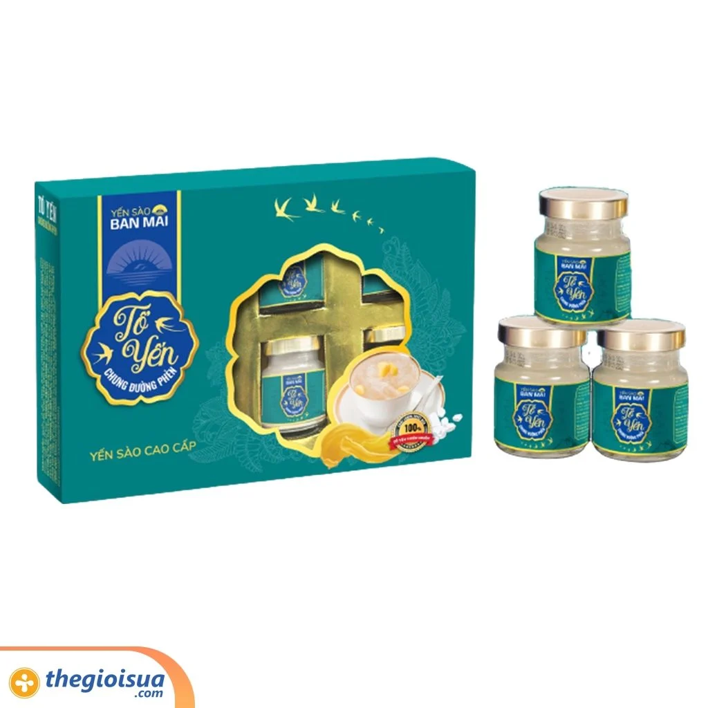 Yến sào Ban Mai – Tổ yến chưng đường phèn – Yến tươi 1.8g 6x70ml