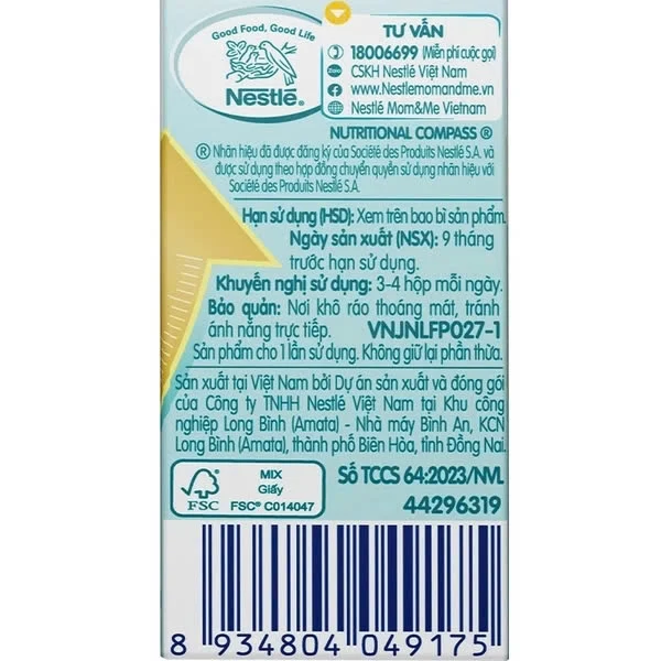 Sữa dinh dưỡng pha sẵn Nan Grow 110ml (Combo 6H+2H)