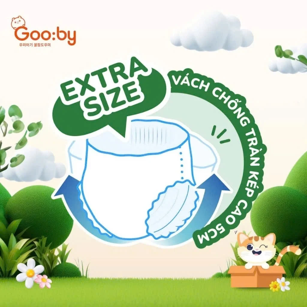 Tã quần Gooby Extra size S-M 56 miếng (cho bé 5 – 9kg)