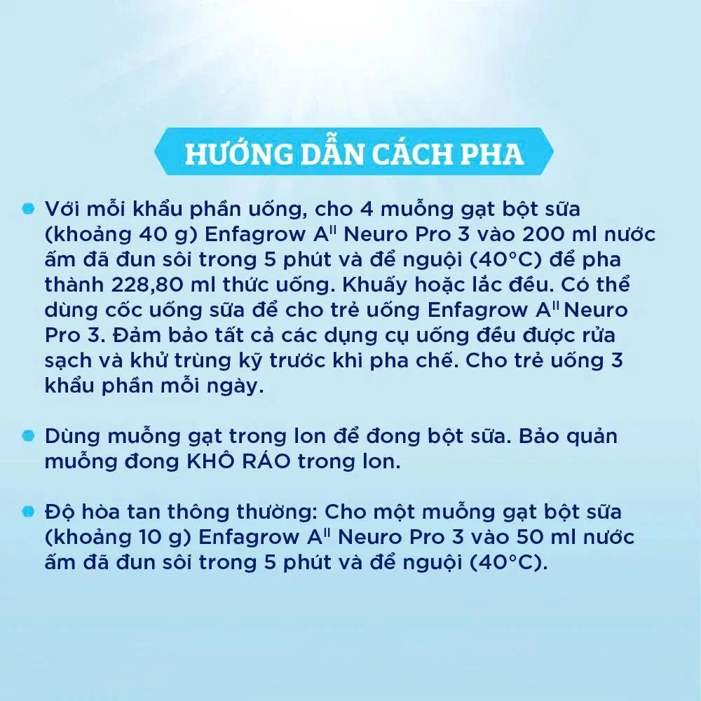 Sữa Enfagrow A2 NeuroPro số 3 800g (1 – 6 tuổi)