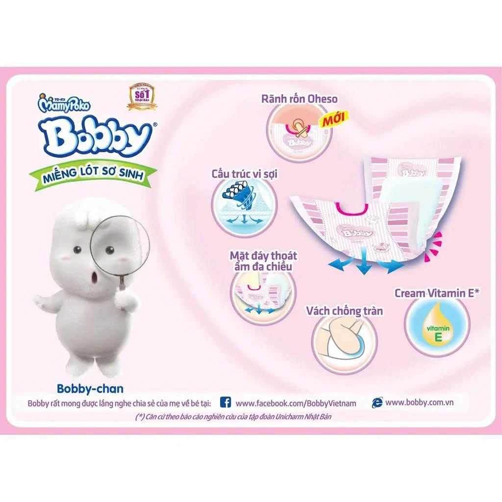 Miếng lót Bobby Newborn 2 – 60 miếng