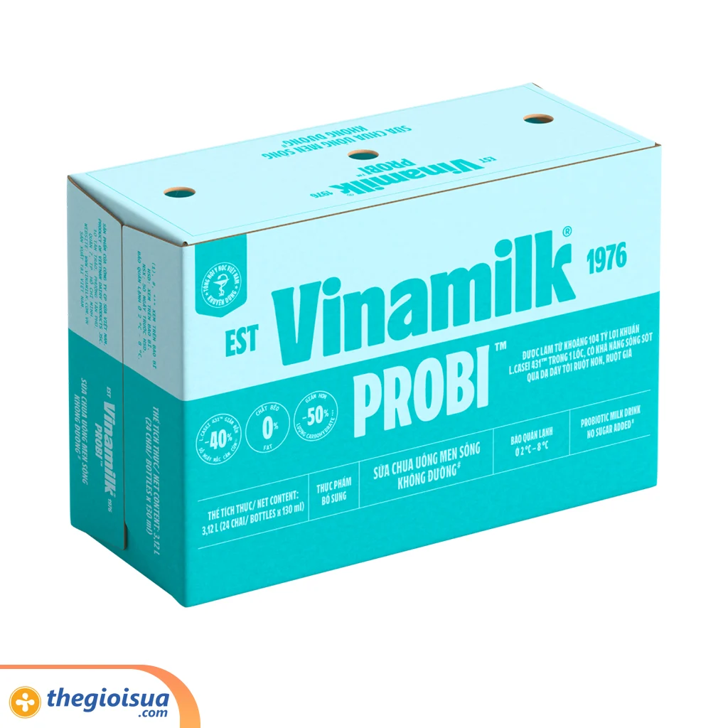Sữa chua uống men sống không đường Vinamilk Probi 130ml