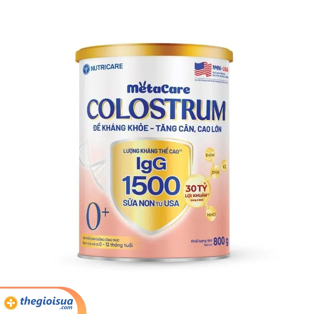 Sản phẩm dinh dưỡng Metacare Colostrum 0+ 800g (1500 IgG)