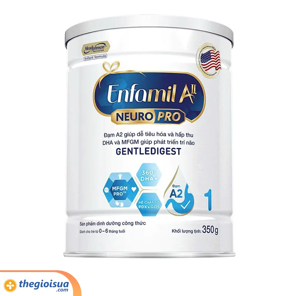 Sữa Enfamil A2 NeuroPro số 1 350g (Infant Formula, 0-6 tháng)