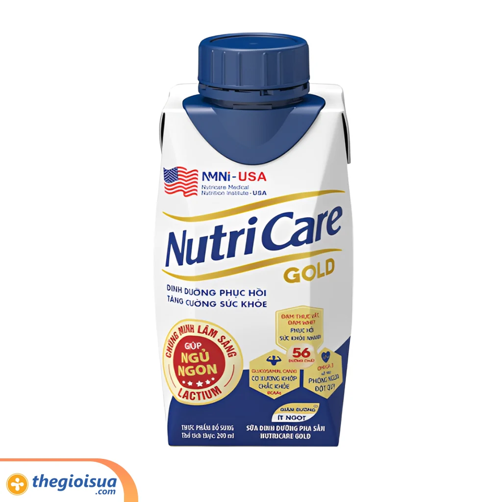 Sữa bột pha sẵn người lớn Nutricare Gold 200ml (Lốc 6 chai)