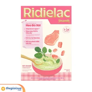 Bột ăn dặm Ridielac Gold Heo bó xôi hộp giấy 200g