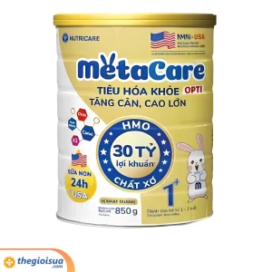 Sữa bột Metacare Opti 1+ 850g cho bé 1-2 tuổi (Vàng)