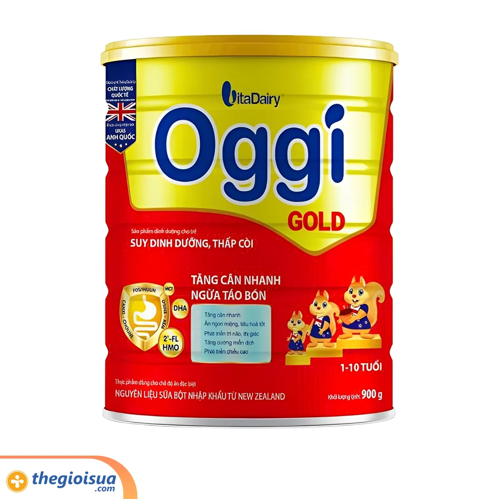 Thực phẩm dùng cho chế độ ăn đặc biệt OGGI Gold 900g - s (Từ 1-10 tuổi)