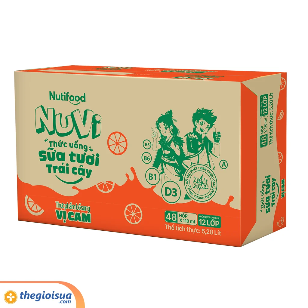 Sữa uống NuVi hương Cam 110ml