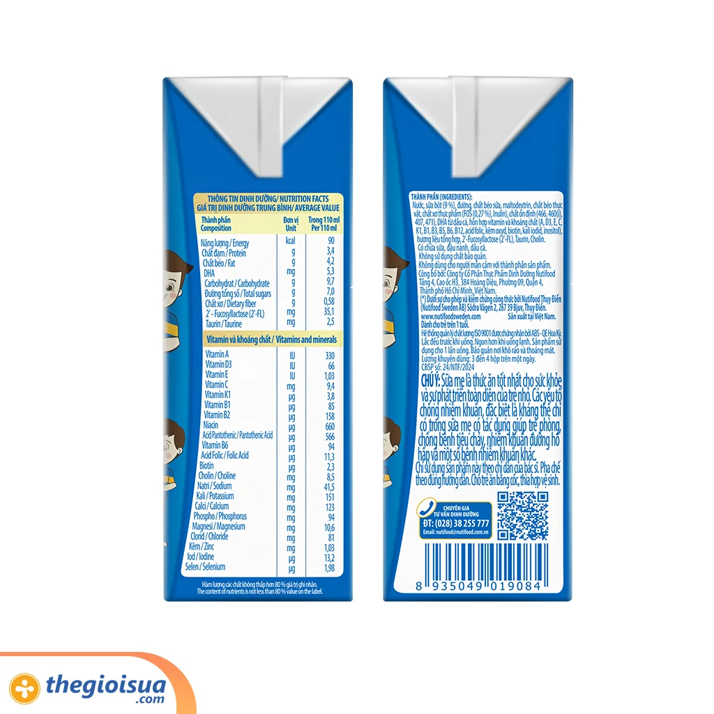Sữa bột pha sẵn Growplus+ XANH NHẠT 1+ 110ml