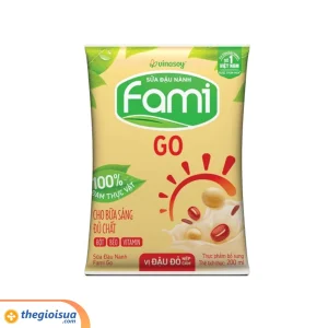 Sữa đậu nành Fami Go đậu đỏ nếp cẩm túi 200ml – thùng 40 túi