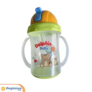 Bình uống nước có ống hút Dolphin