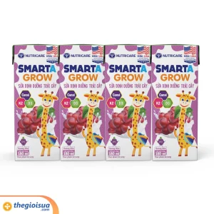 Sữa dinh dưỡng trái cây Smarta Grow hương nho 4x180ml