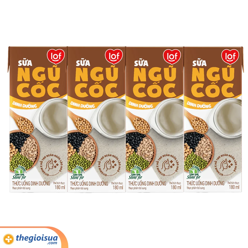 LOF Sữa ngũ cốc dinh dưỡng 180ml x 6 lốc
