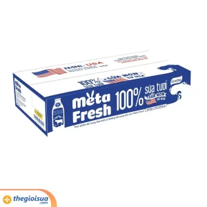 Sữa tươi có đường bổ sung sữa non Meta Fresh 4*110ml