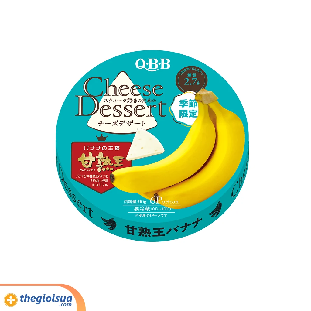 Phô mai QBB vị chuối 90g (6 miếng)