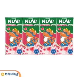 Sữa chua uống NuVi Dâu có thạch hộp 170ml