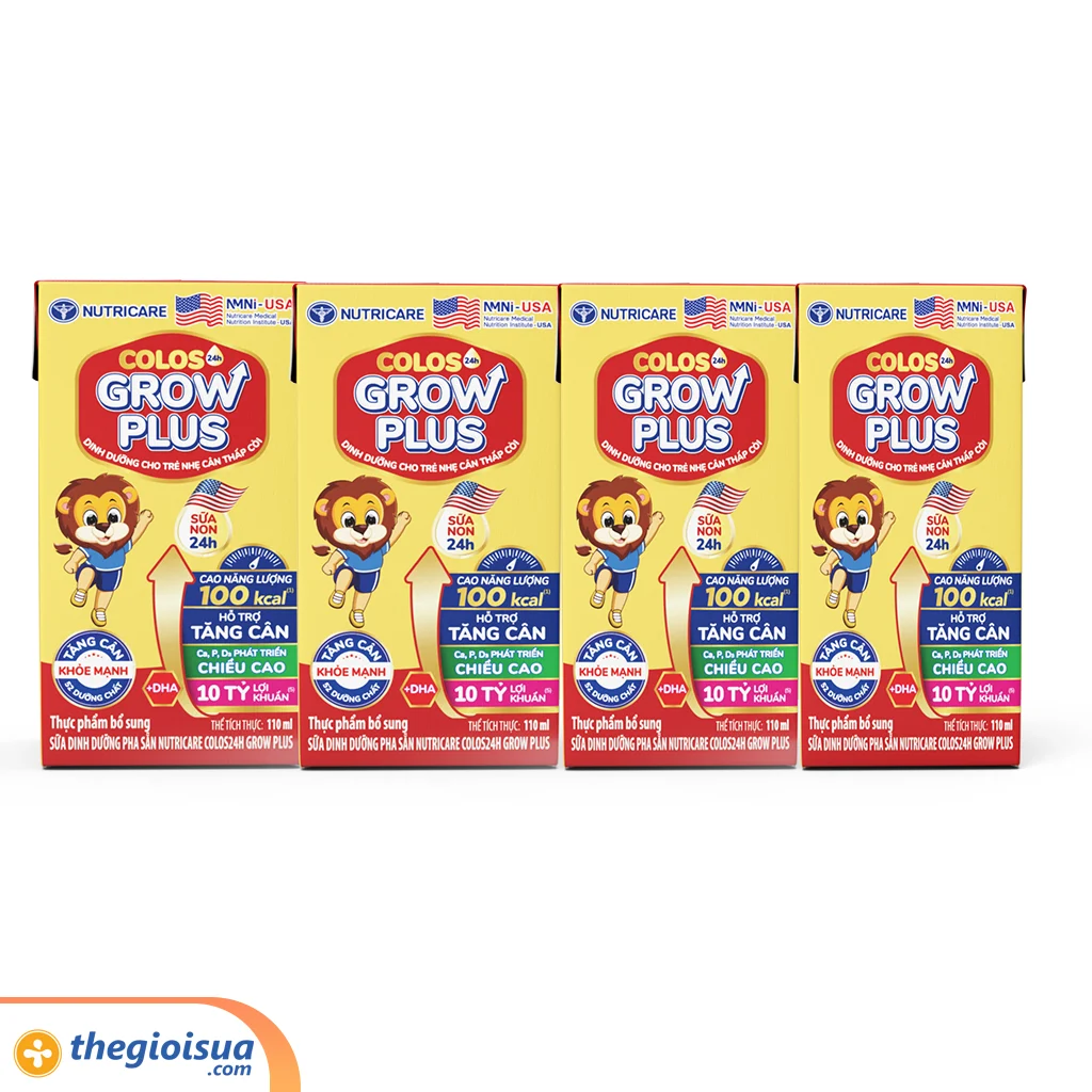 Sữa nước Nutricare colos 24H grow plus 110ml Từ 1 tuổi