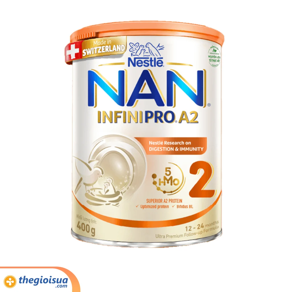 Sữa bột Nestle Nan Infinipro A2 số 2 400g (12-24 tháng)