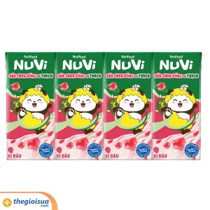 Sữa chua uống NuVi Dâu có thạch hộp 170ml