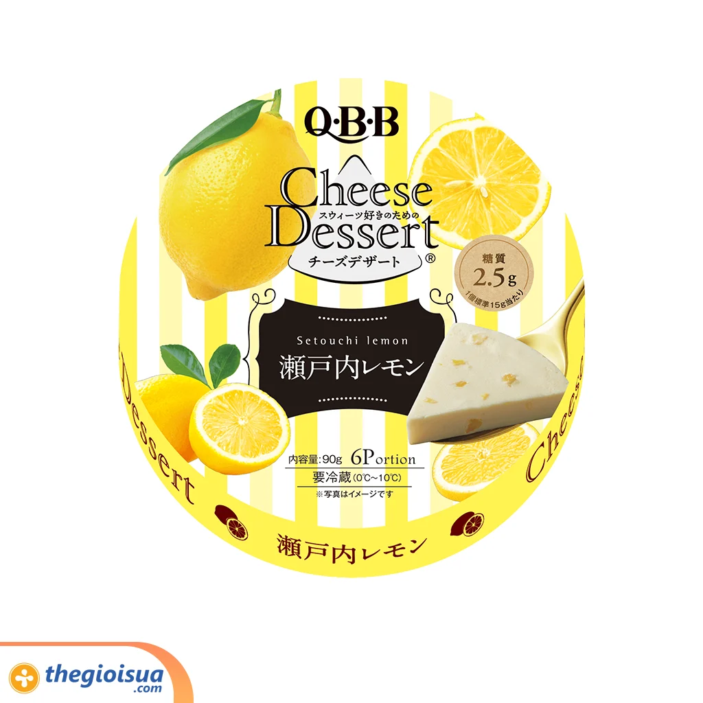 Phô mai QBB vị Chanh vàng 90g (6 miếng)