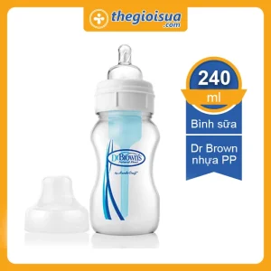 Bình sữa Dr Brown nhựa PP 240ml