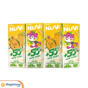 Sữa Tươi Nuvi Trái cây nhiệt đới hộp 180ml