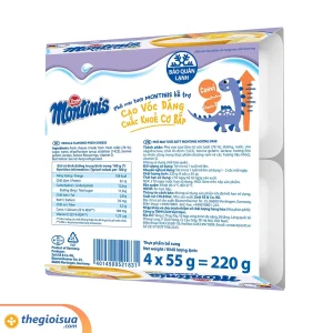 Phô mai tươi Montinis vị Vani 4x55g