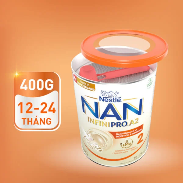 Sữa bột Nestle Nan Infinipro A2 số 2 400g (12-24 tháng)