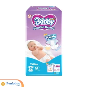 Tã dán Bobby Siêu Thấm - Khô Thoáng size S54 (4-8kg)