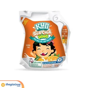Sữa chua uống LIF KUN hương Cam túi 110ml, thùng 24 túi