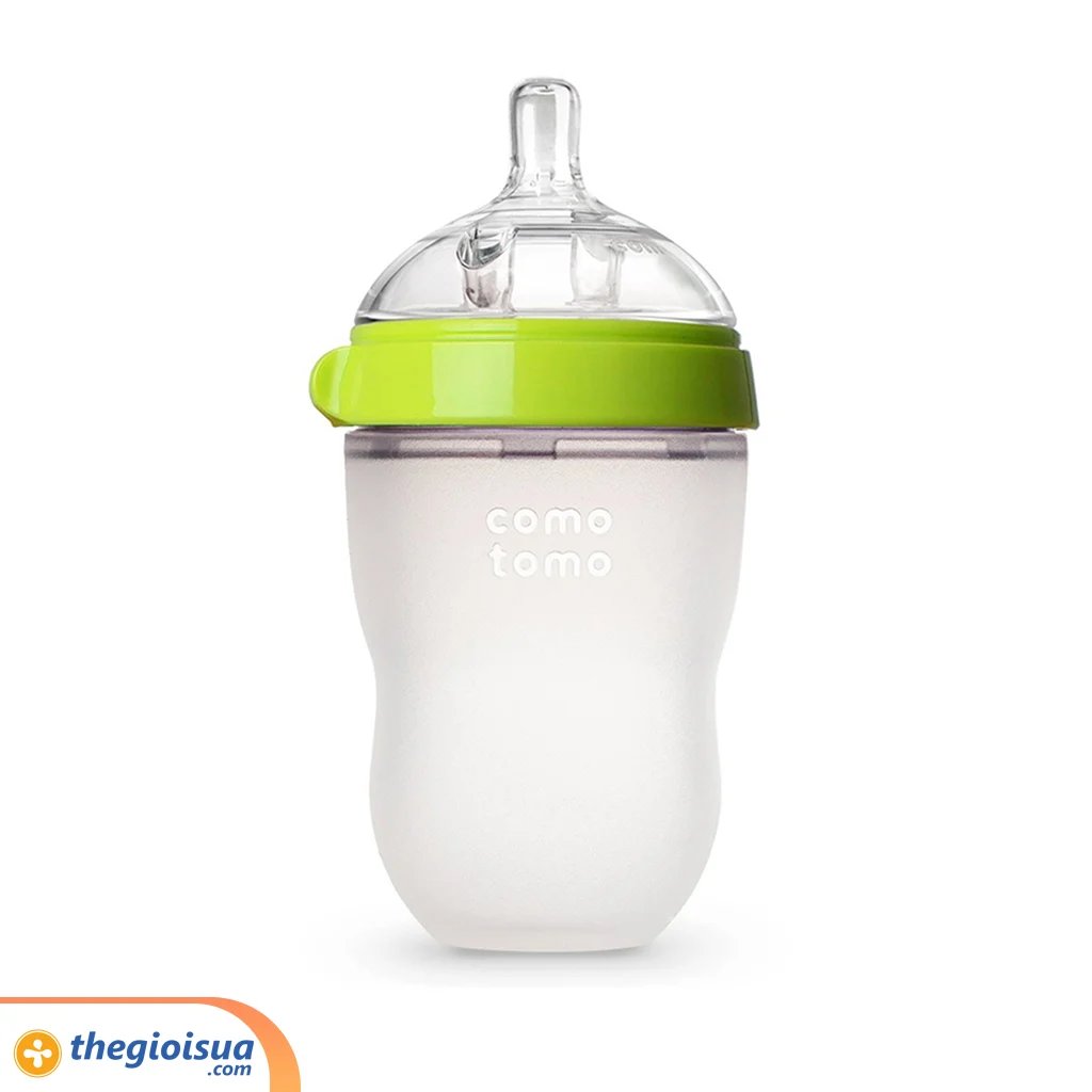 Bình sữa Comotomo Xanh 250ml cổ rộng
