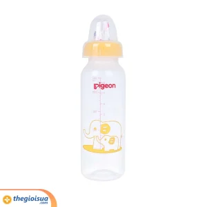 Bình sữa Pigeon PP tiêu chuẩn – Voi vàng 240ml