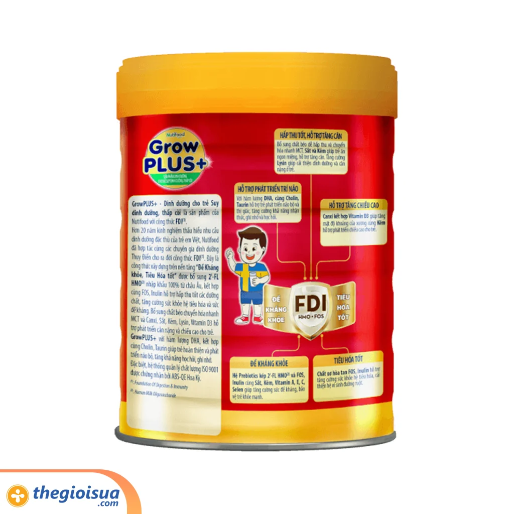 Sữa bột GrowPLUS đỏ 2+ 900g (từ 2 tuổi)