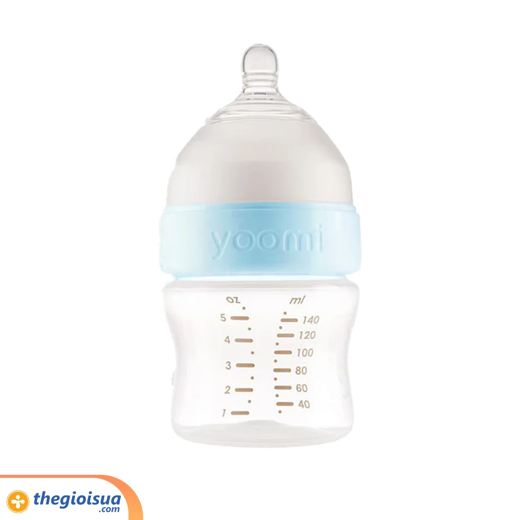 Bình sữa cao cấp PP Yoomi Cổ xanh 140 ml