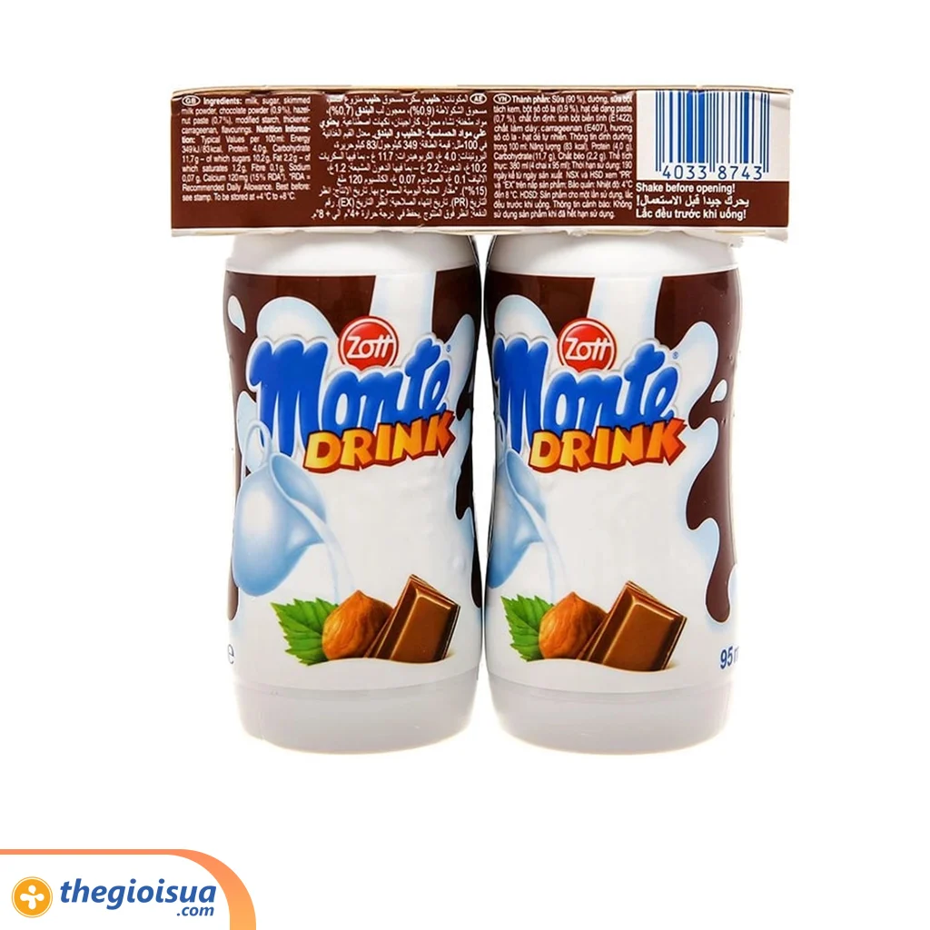 Váng sữa uống Zott Monte Socola 95ml