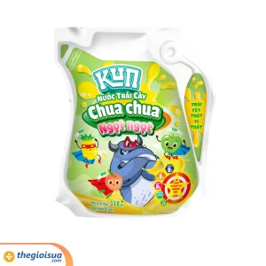 Nước trái cây Kun chua chua ngọt ngọt túi 110ml, thùng 24 túi
