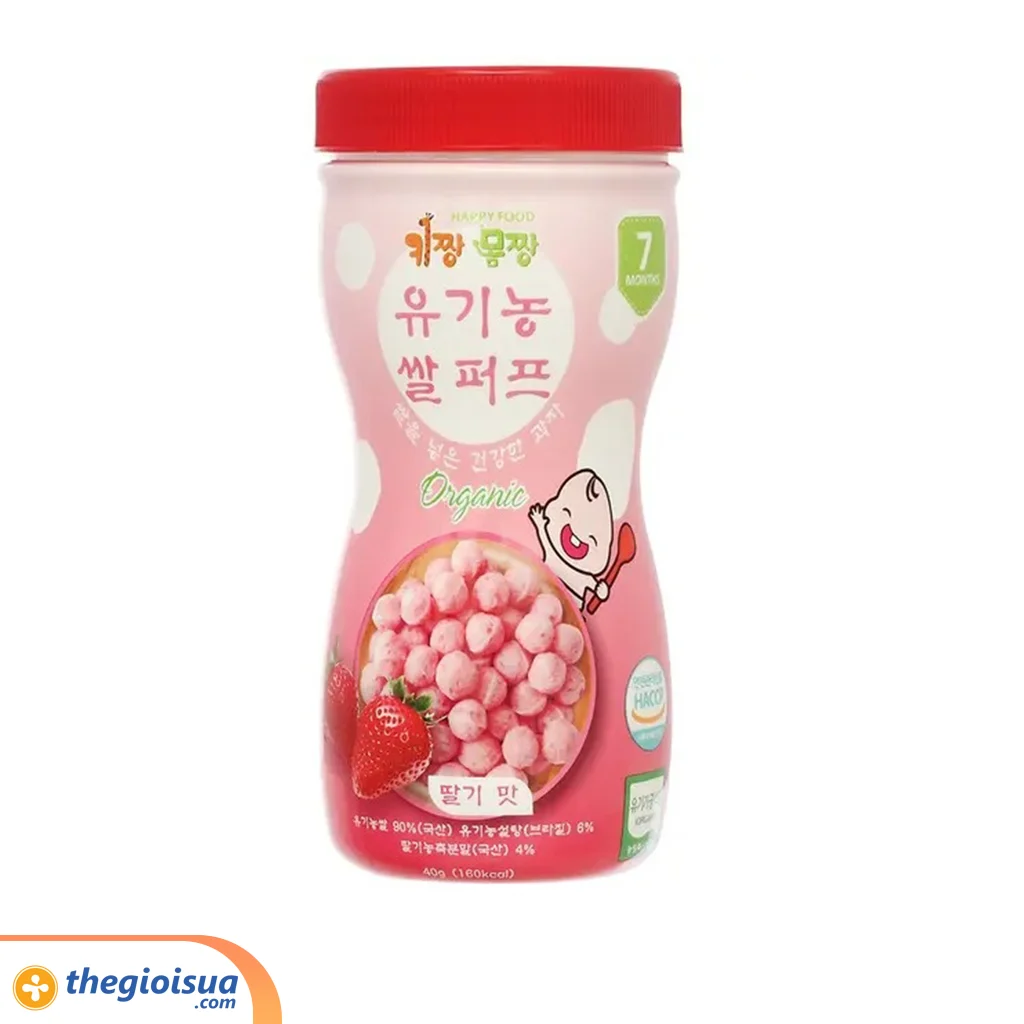 Bánh gạo Organic Happy Food vị dâu