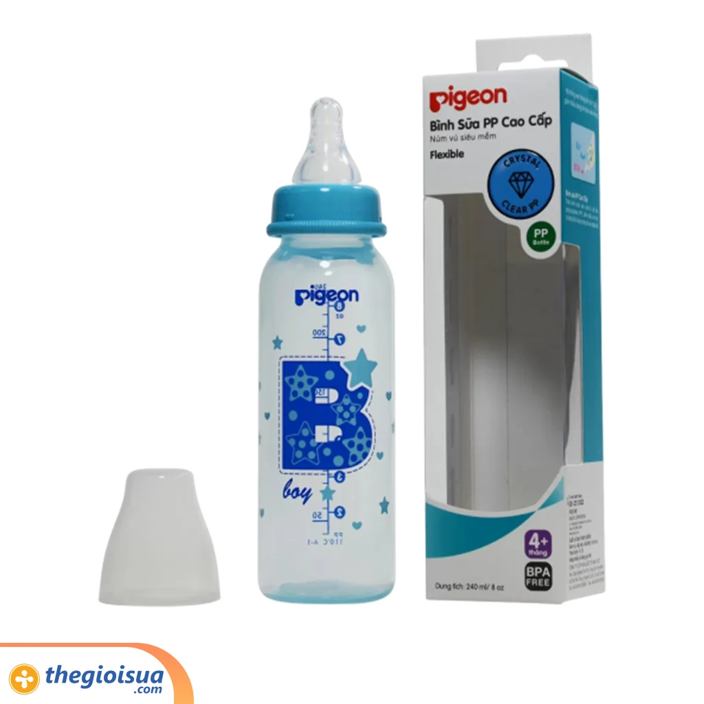 Bình sữa Pigeon PP cao cấp Xanh 240ml